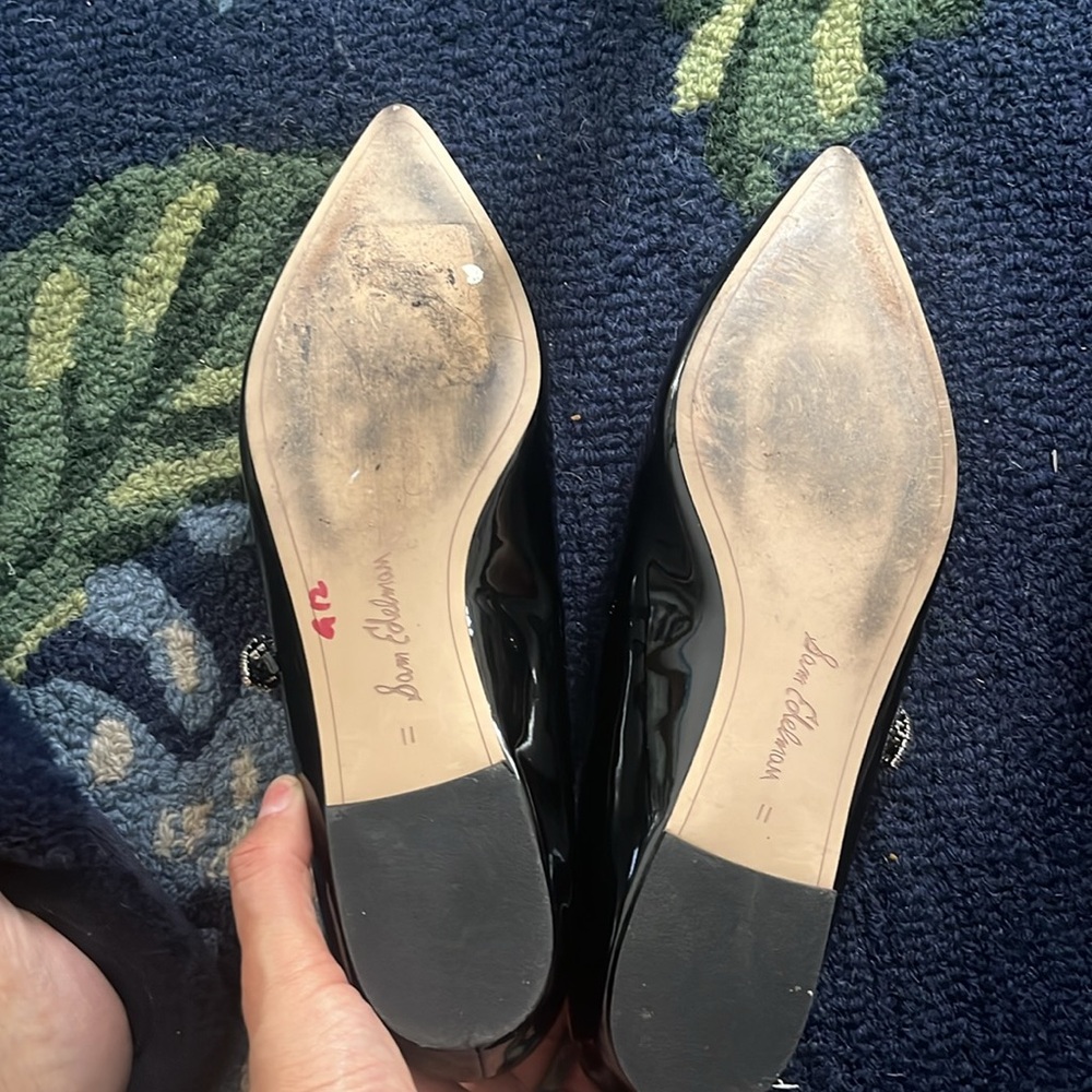 Sam Edelman Black Patent Leather Mary Jane Flats - Picture 3 of 6